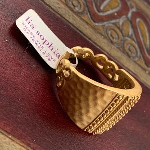 Lia Sophia Brass Cubic Zirconia Ring size 8